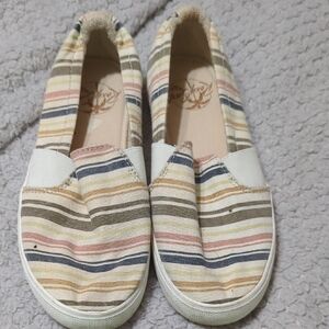 Roxy Multicolor Striped Flats